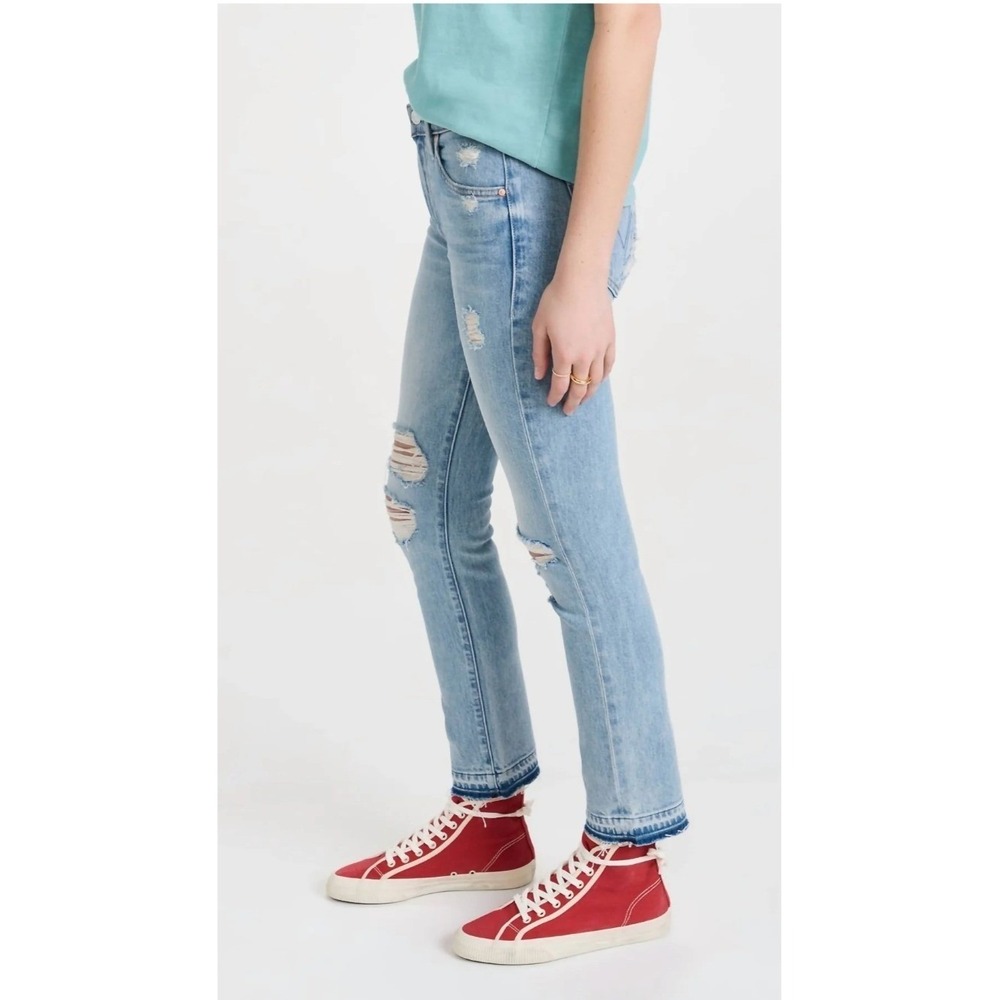 Mother The Rascal Ankle Jeans Women 28 Vacation Temptation Undone Hem 10234-259